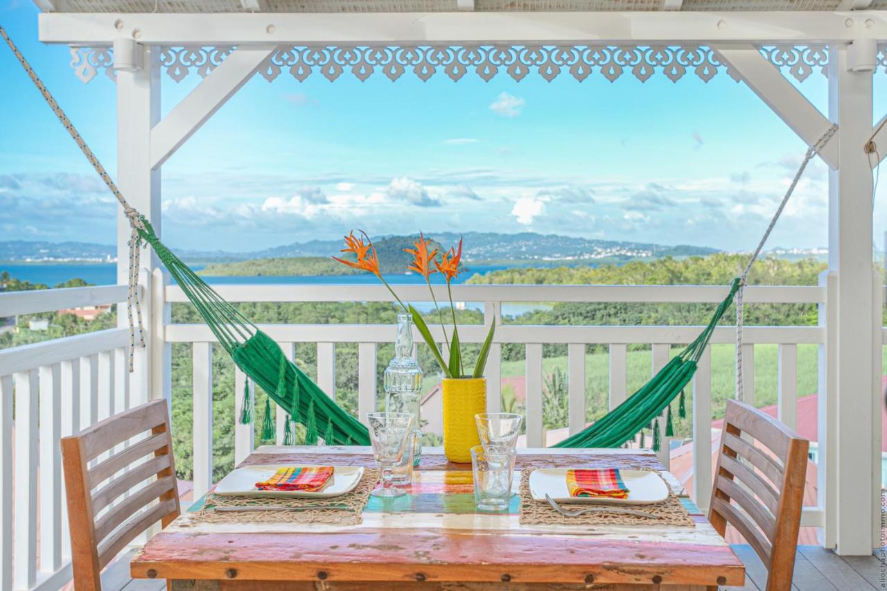 Bungalow Vanille Pacane Vue Mer avec Spa Privé Les Trois-Ilets Esterno foto