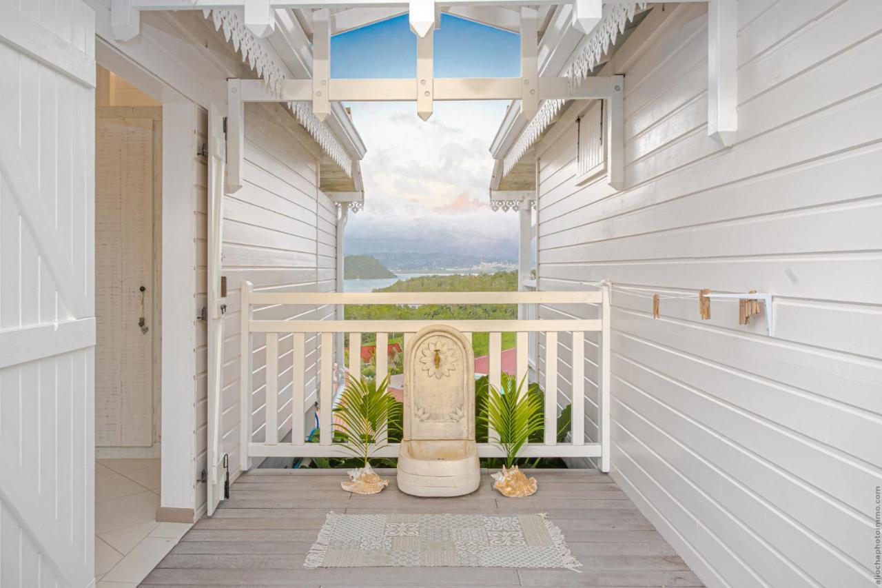 Bungalow Vanille Pacane Vue Mer avec Spa Privé Les Trois-Ilets Esterno foto